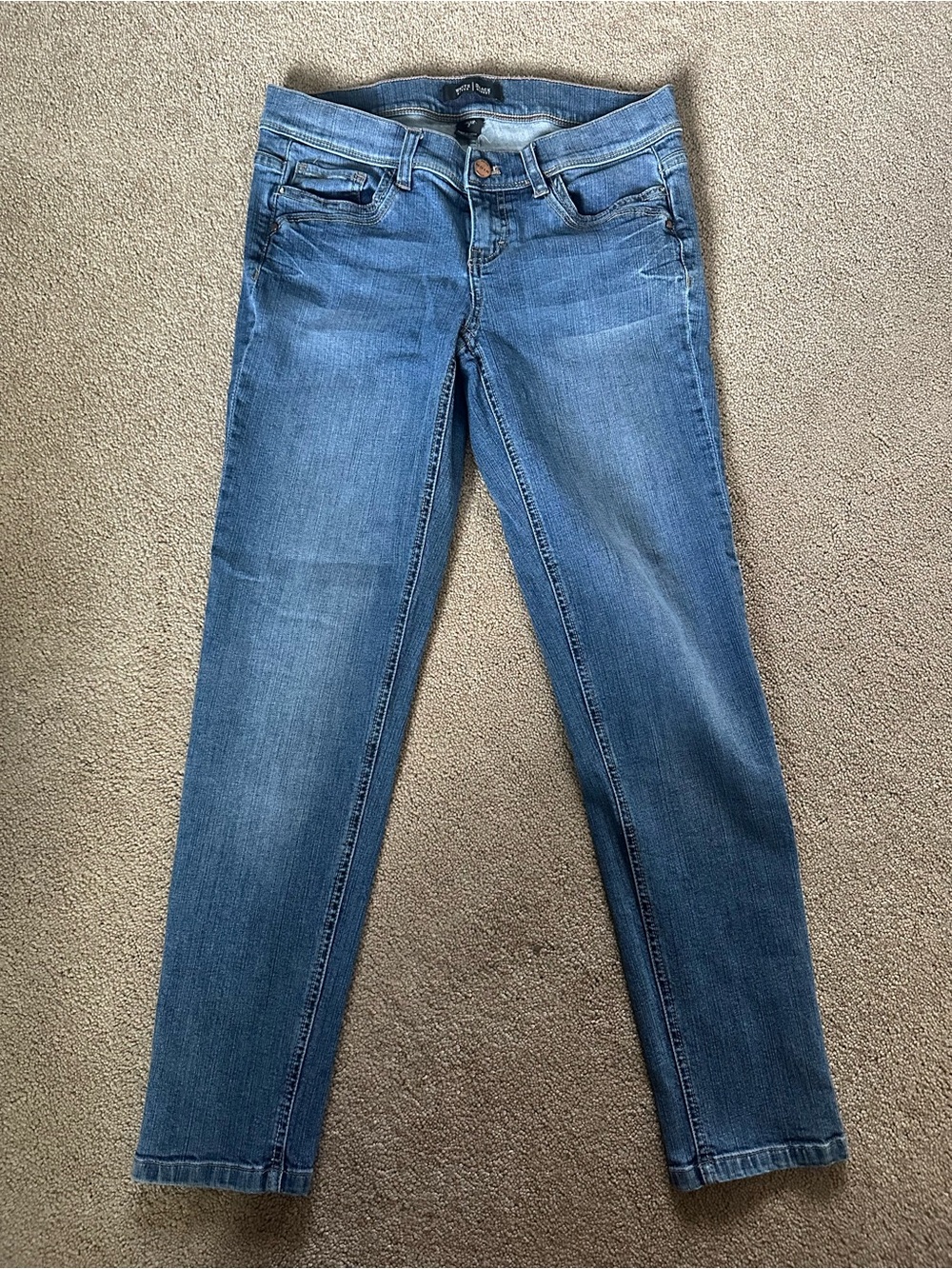 White House Black Market Women's Blue Skinny Jeans